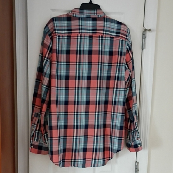 Ralph Lauren Women's Plaid Oxford Button Down Shirt, XL - Picture 8 of 10